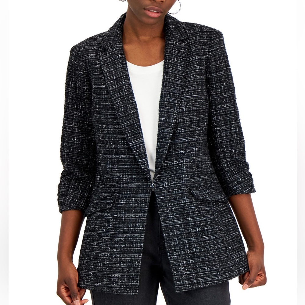 NWT Women’s 3/4 Sleeve Tweed Blazer